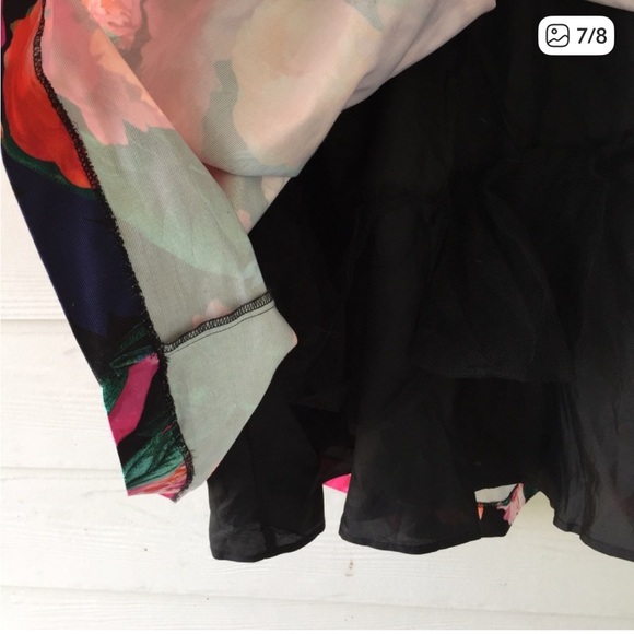 Eliza J Floral Print Faille Fit & Flare Dress - Picture 7 of 8